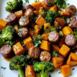 Sausage & Sweet Potatoes with Honey Garlic Sauce