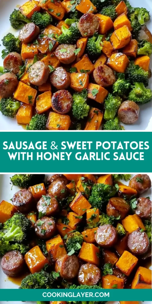 Sausage & Sweet Potatoes with Honey Garlic Sauce