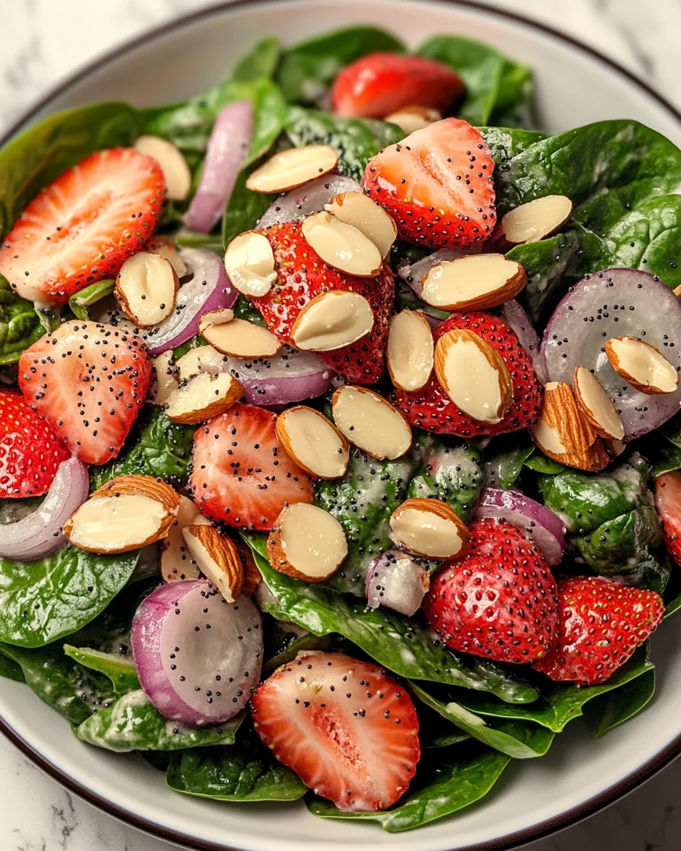 Spinach and Strawberry Salad that Will Delight Your Taste Buds!