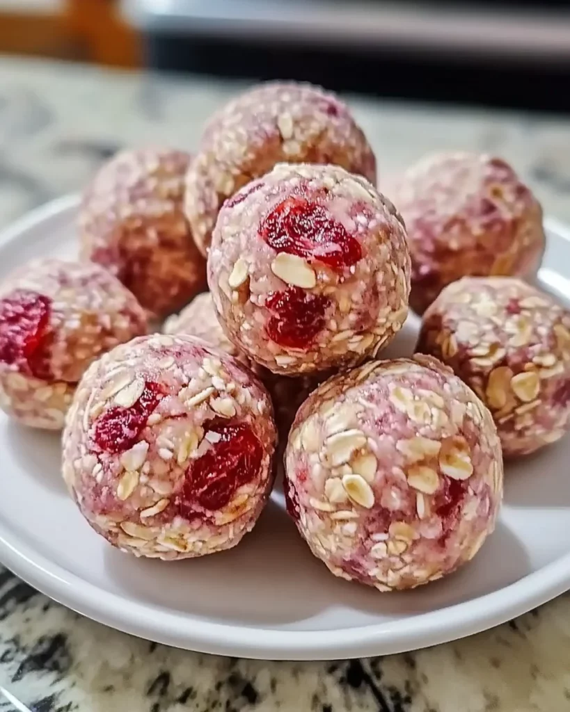 Strawberry Cheesecake Protein Balls