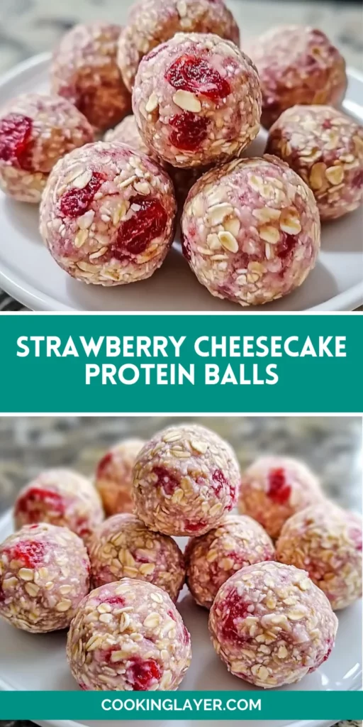 Strawberry Cheesecake Protein Balls
