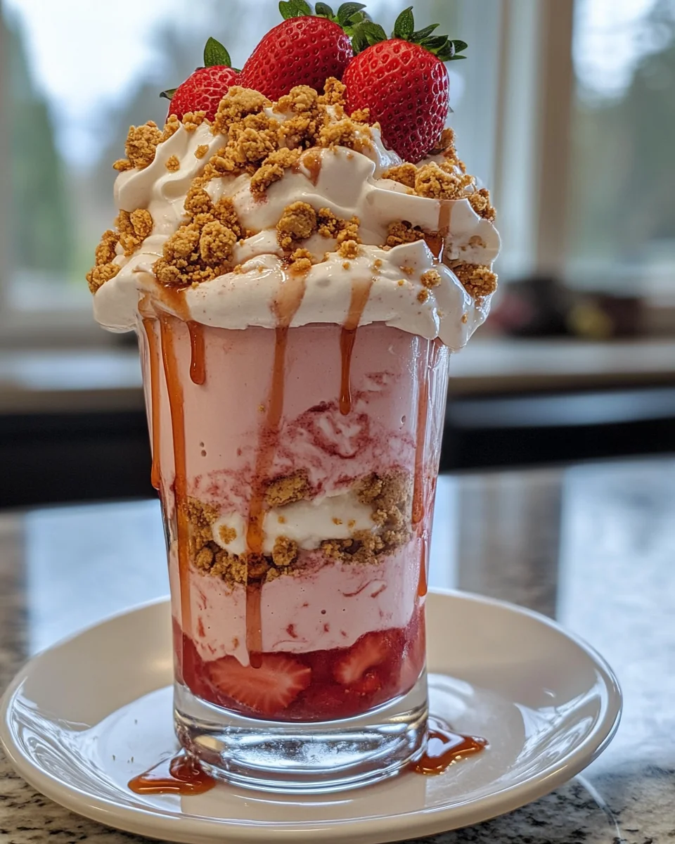 Strawberry Crumble Milkshake: A Delightful Treat!