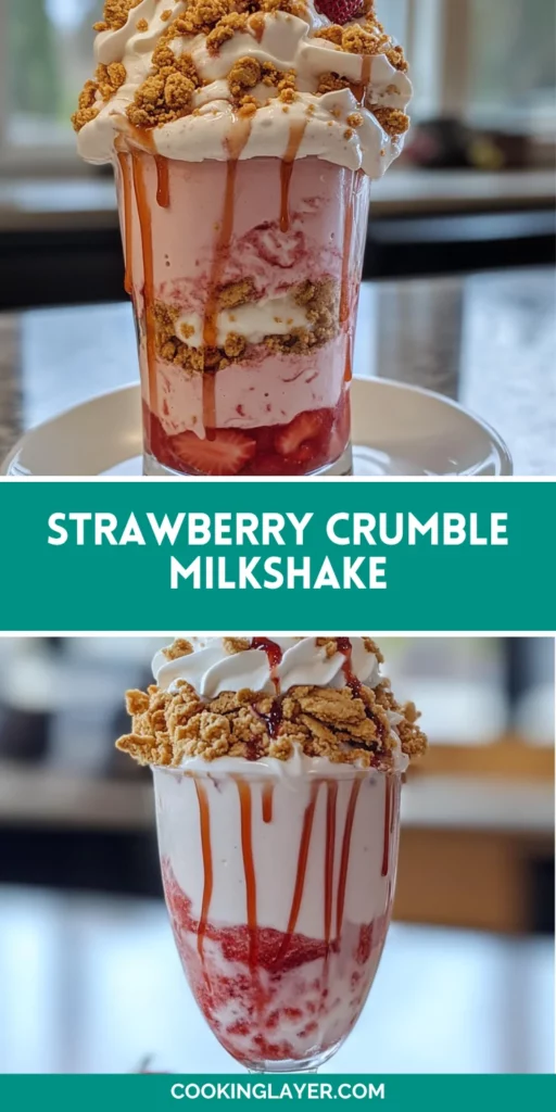 Strawberry Crumble Milkshake