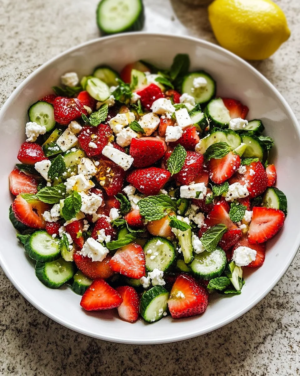 Strawberry Cucumber Salad that Refreshes Your Summer!