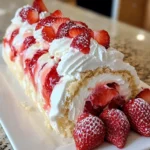 Strawberry Shortcake Cheesecake Dessert Roll
