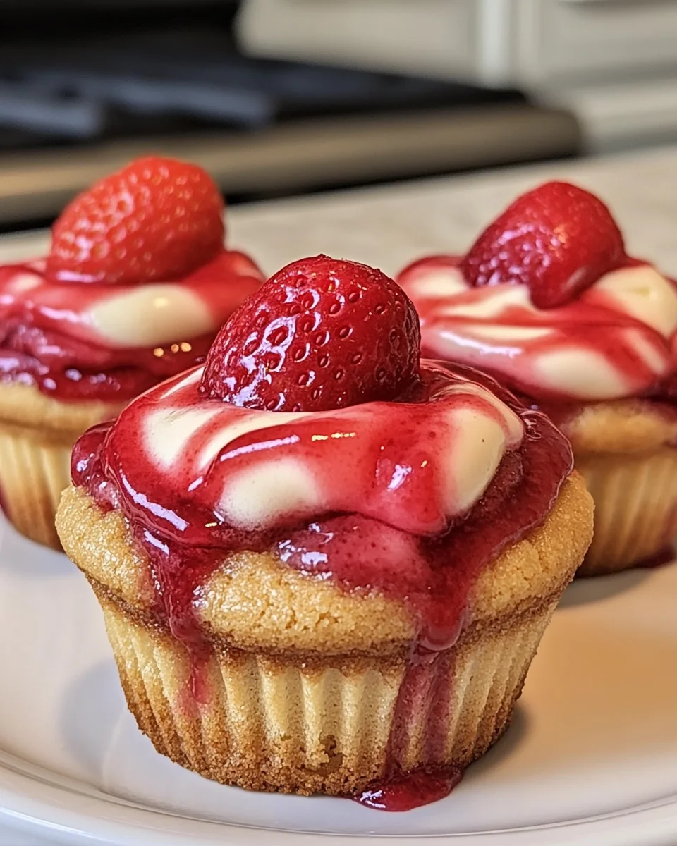 Strawberry Swirl Cheesecake Cookie Cups: A Delightful Treat!