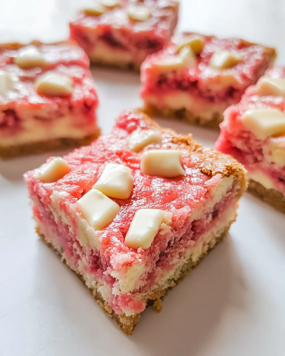 Strawberry White Chocolate Gooey Bars: Irresistibly Sweet Delight