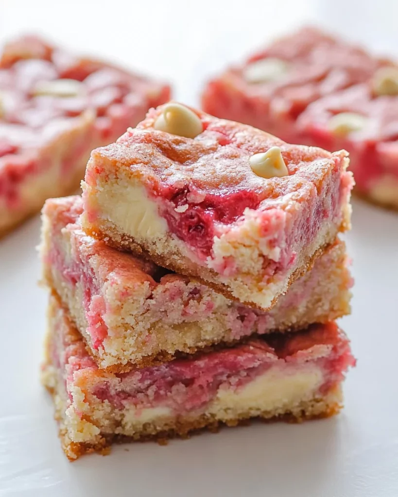 Strawberry White Chocolate Gooey Bars