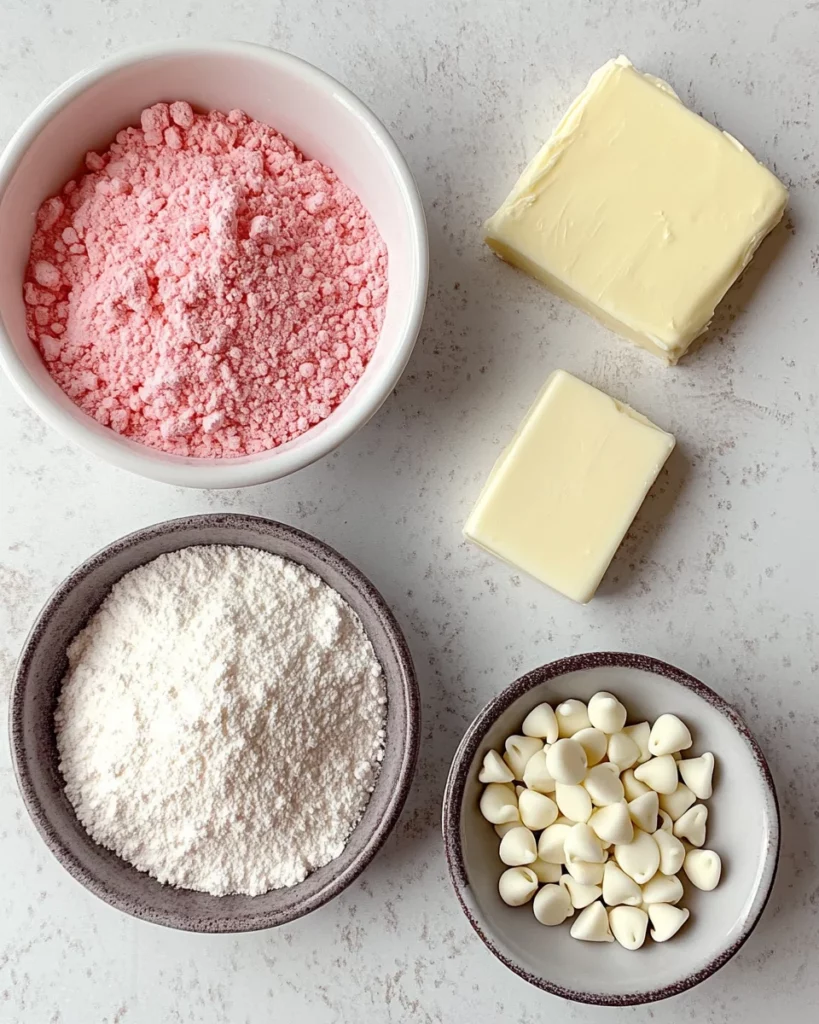 Strawberry White Chocolate Gooey Bars