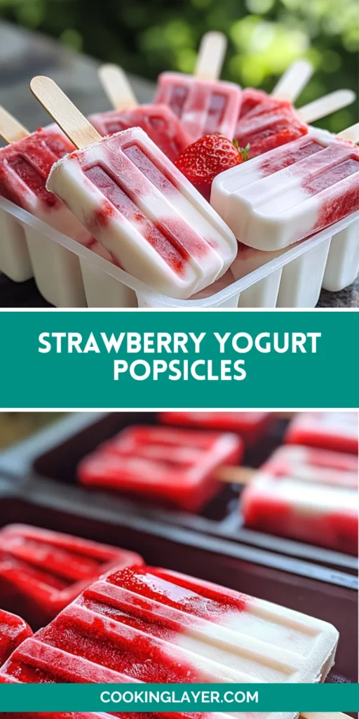 Strawberry Yogurt Popsicles