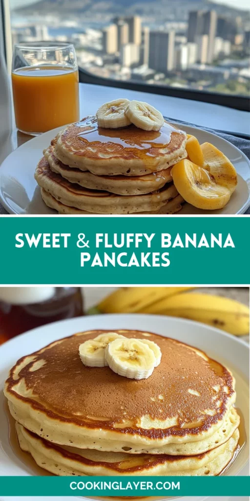 Sweet & Fluffy Banana Pancakes