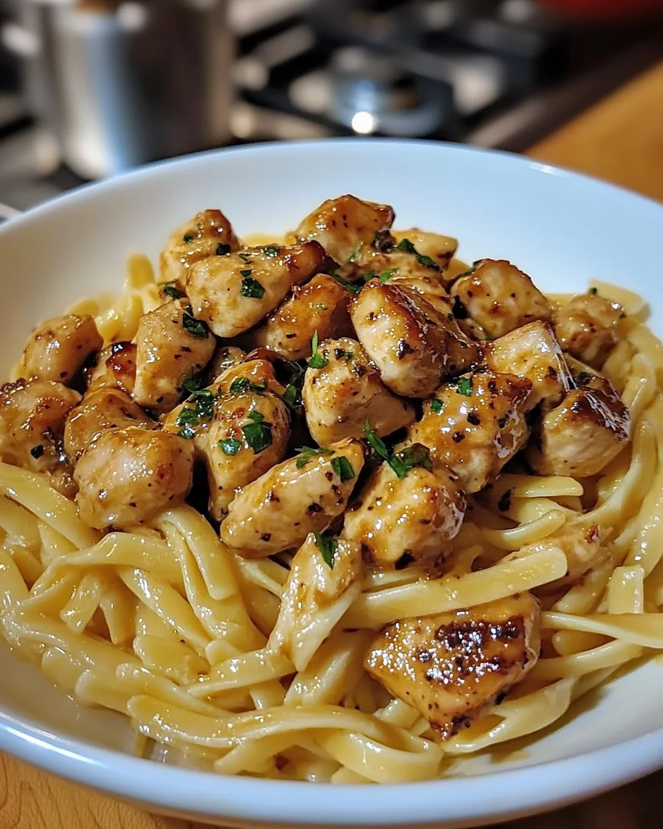 TWISTED PASTA WITH HONEY GARLIC CHICKEN & PARMESAN CREAM: A Flavorful Delight You Can’t Resist!