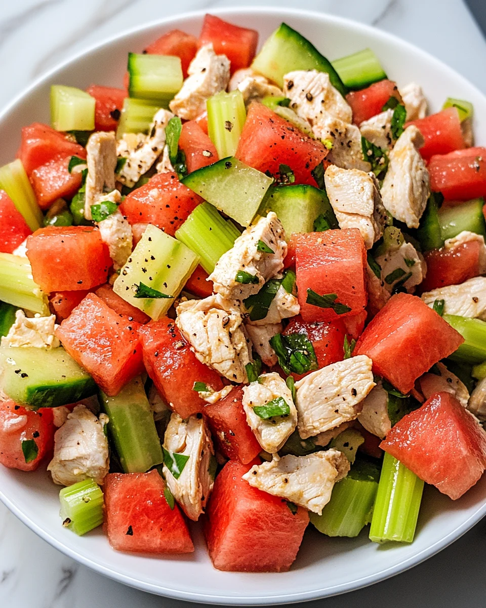 Watermelon Chicken Salad: Refreshing and Easy Recipe!