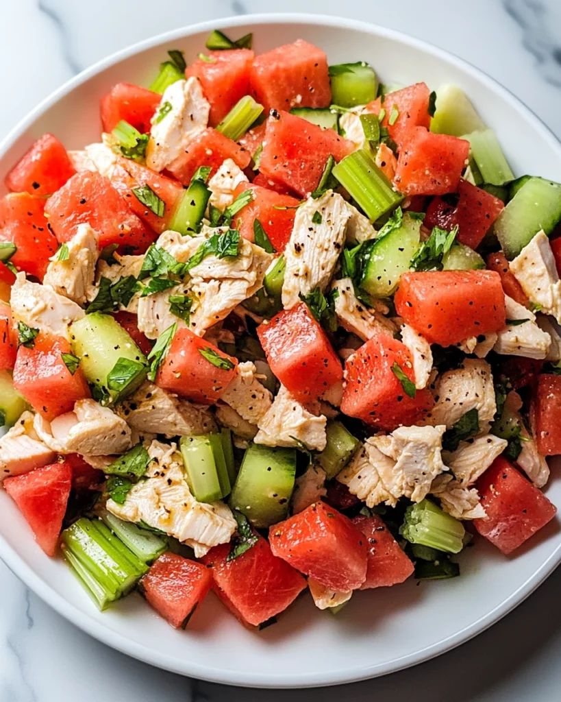 Watermelon Chicken Salad