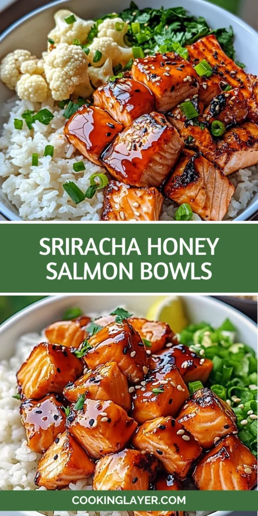 Sriracha Honey Salmon Bowls
