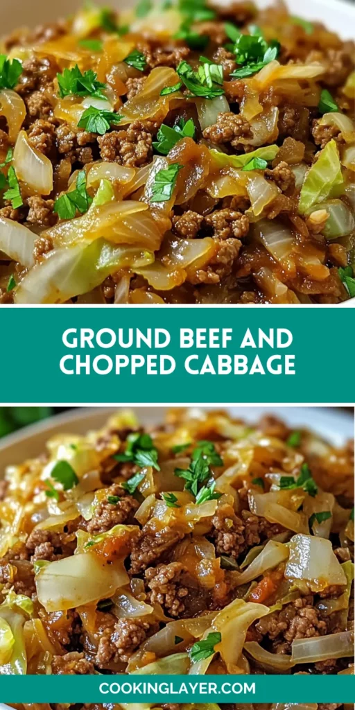 Ground Beef and Chopped Cabbage