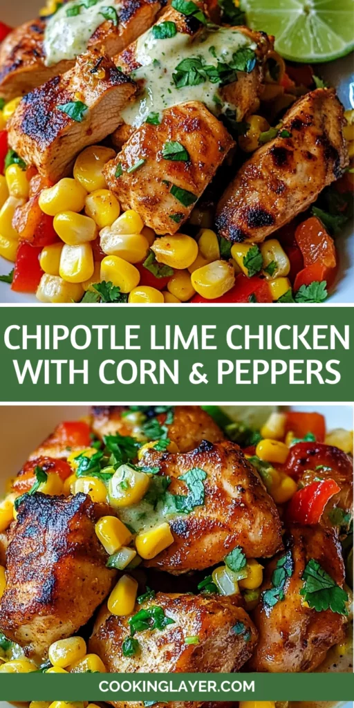 Chipotle Lime Chicken with Corn & Peppers
