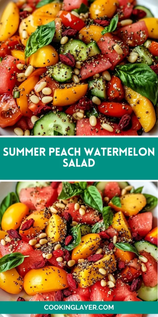 Summer Peach Watermelon Salad