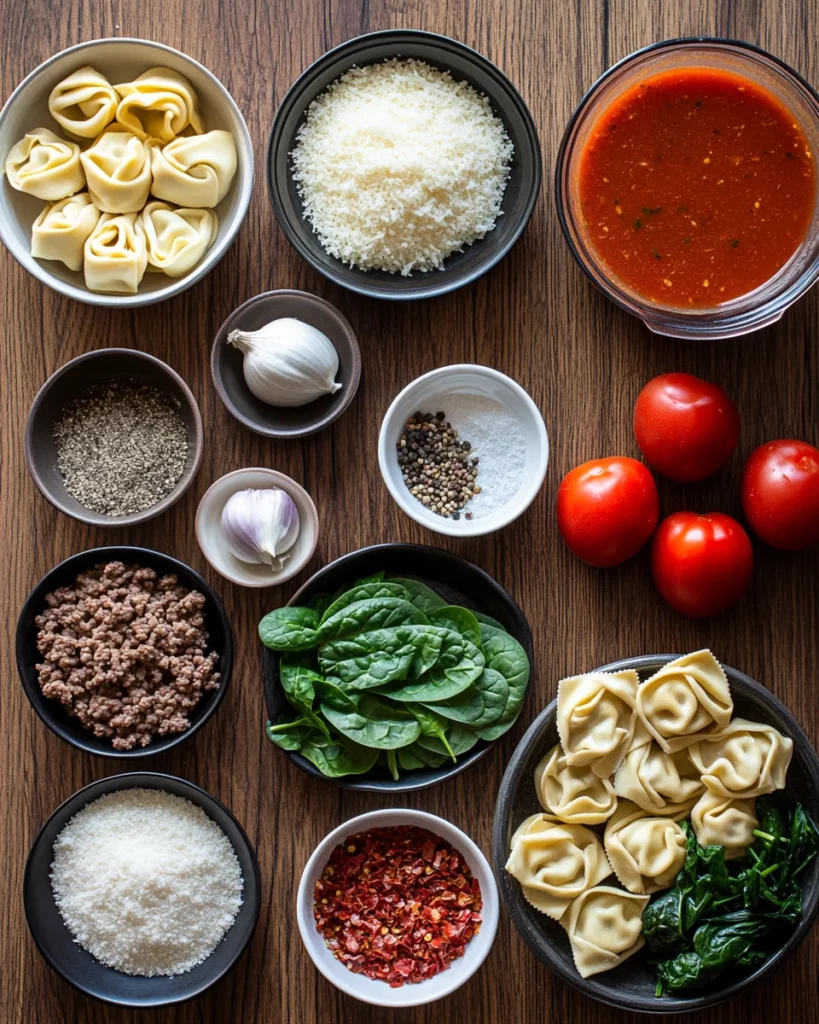 Slow Cooker Tomato Tortellini Soup with Ground Beef