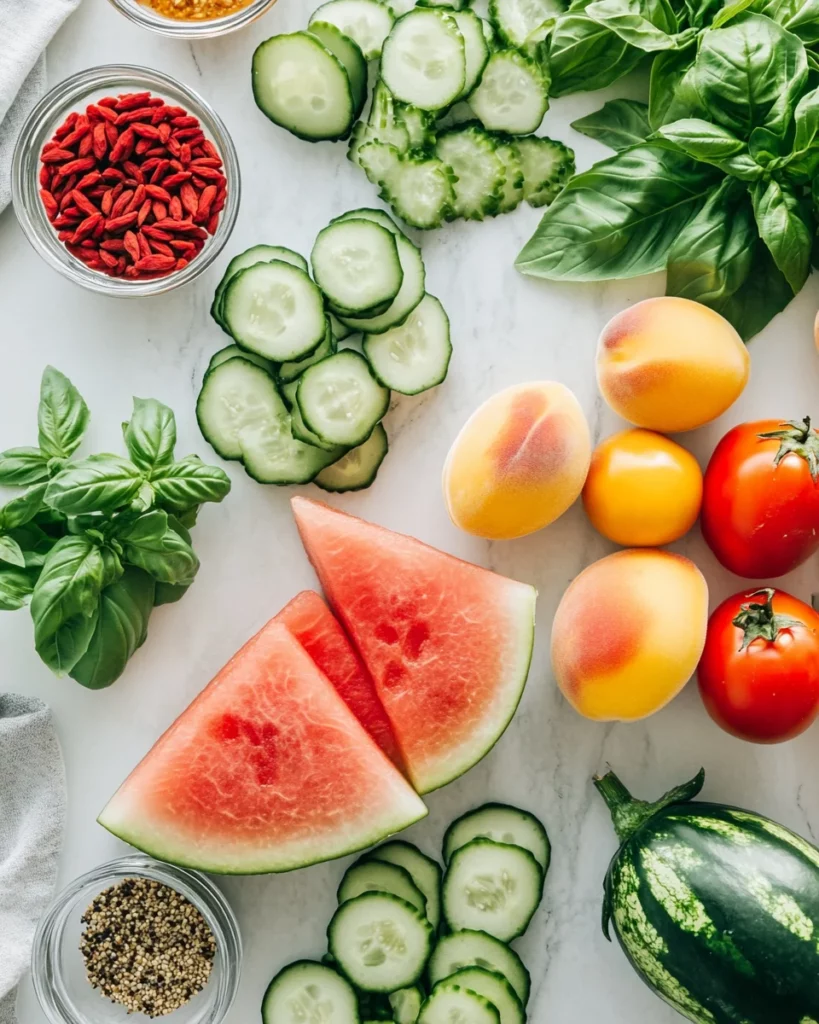 Summer Peach Watermelon Salad