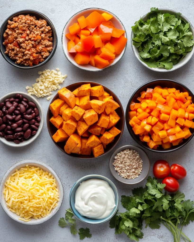 ground turkey stuffed sweet potatoes