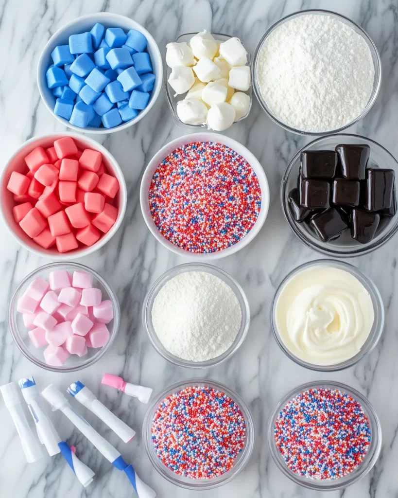Red White and Blue Cupcakes
