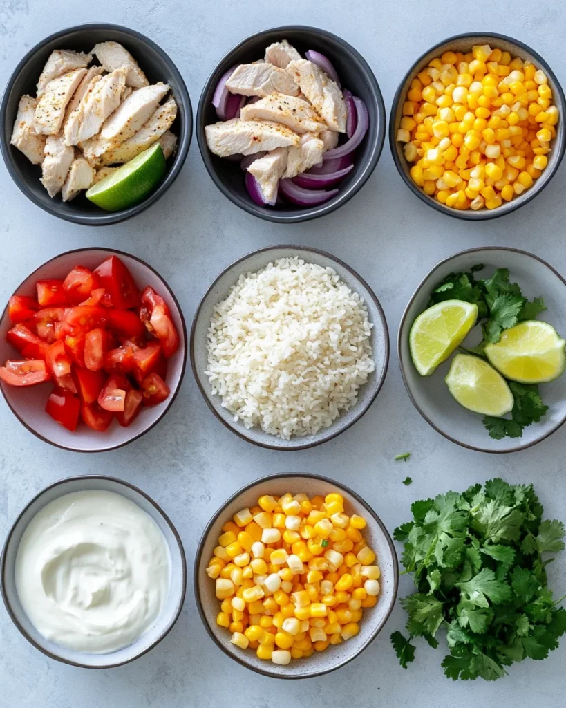 Street Corn Chicken Rice Bowl