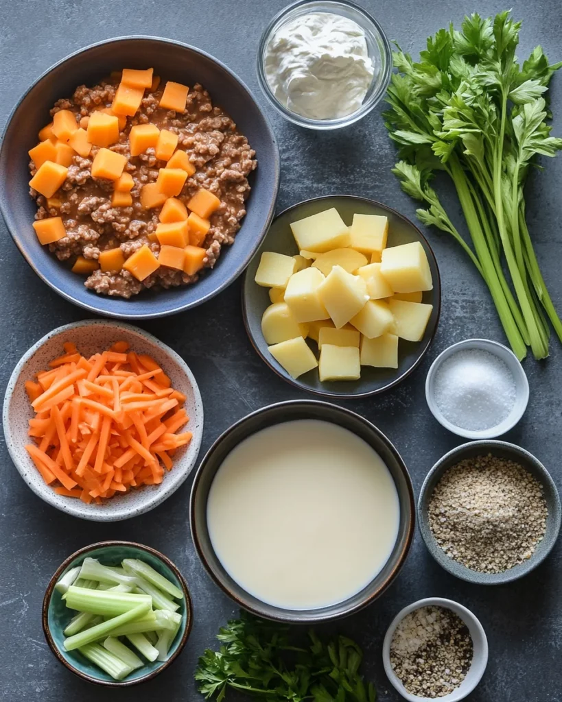Comforting Cheese Burger Soup