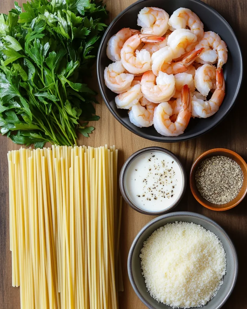 CREAMY GARLIC SHRIMP PASTA