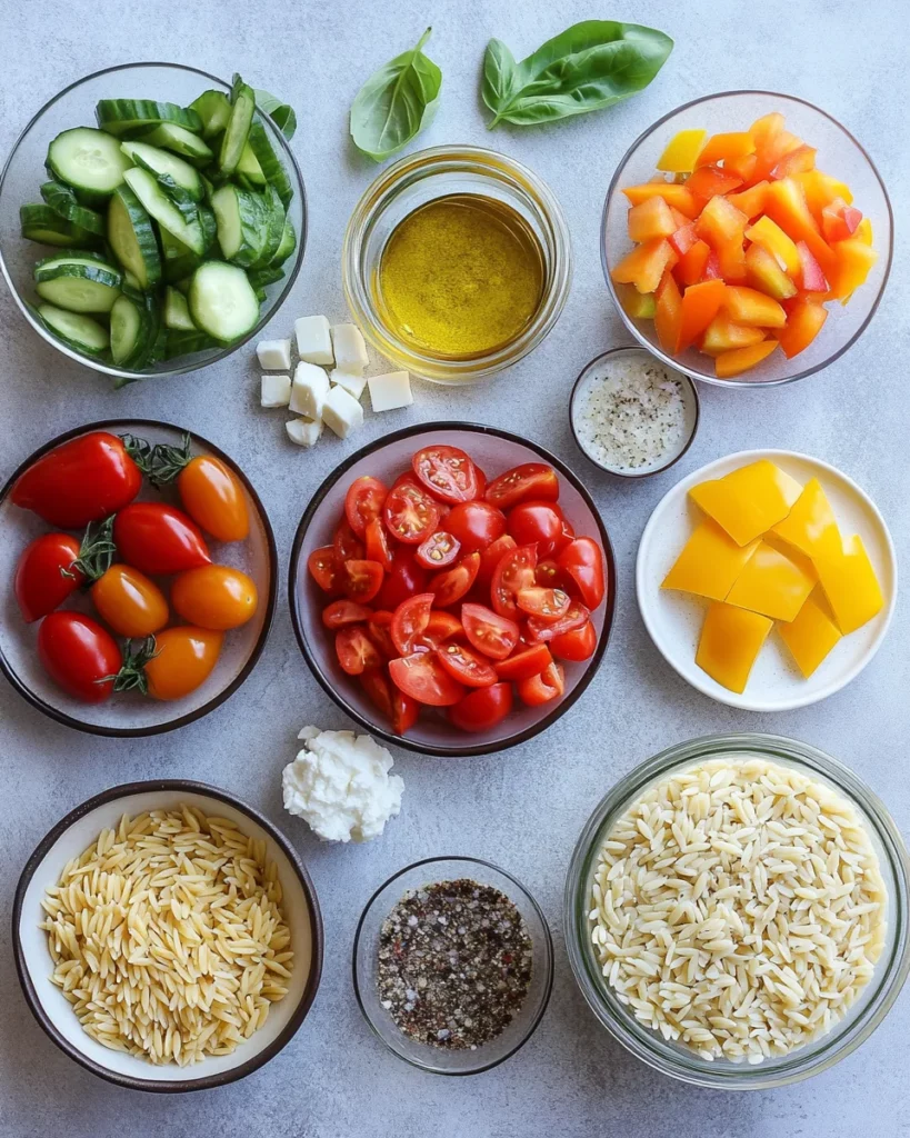 Rainbow Orzo Salad