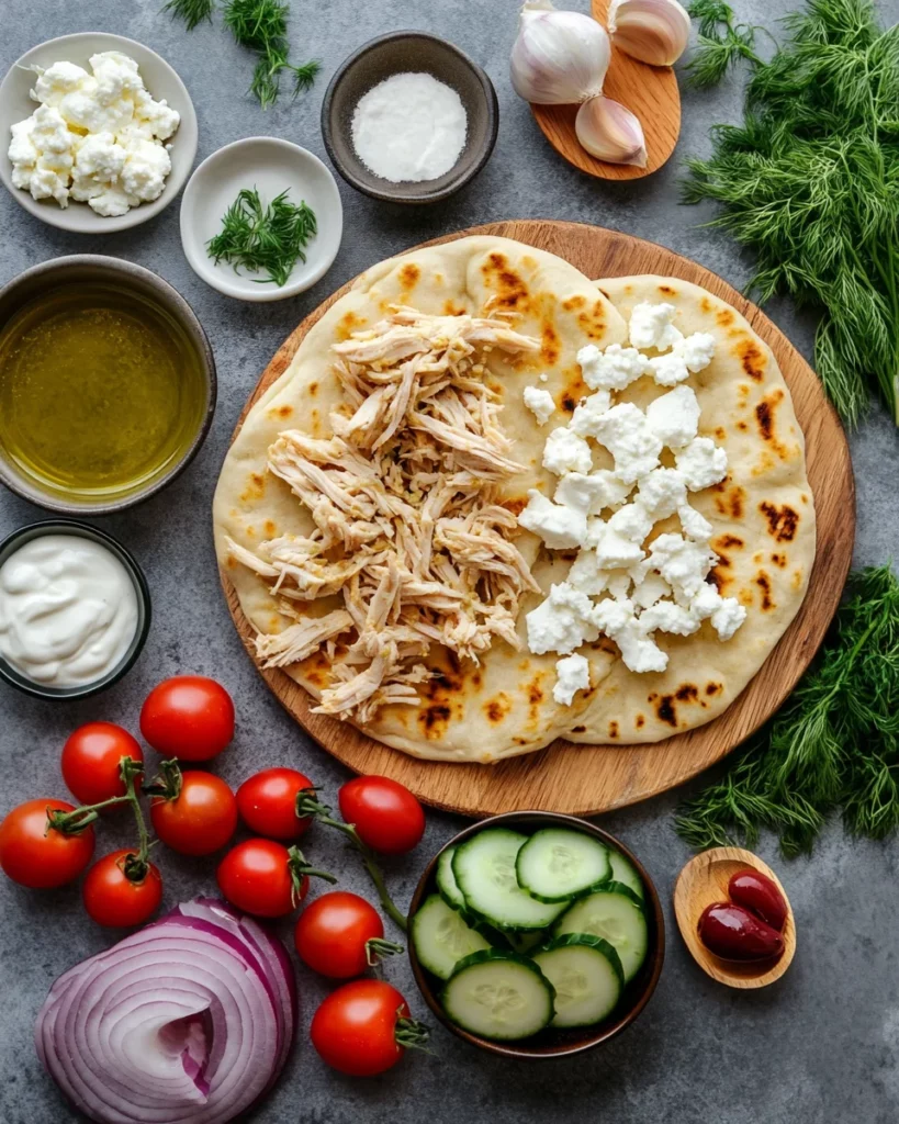 Tzatziki Chicken Naan Pizza