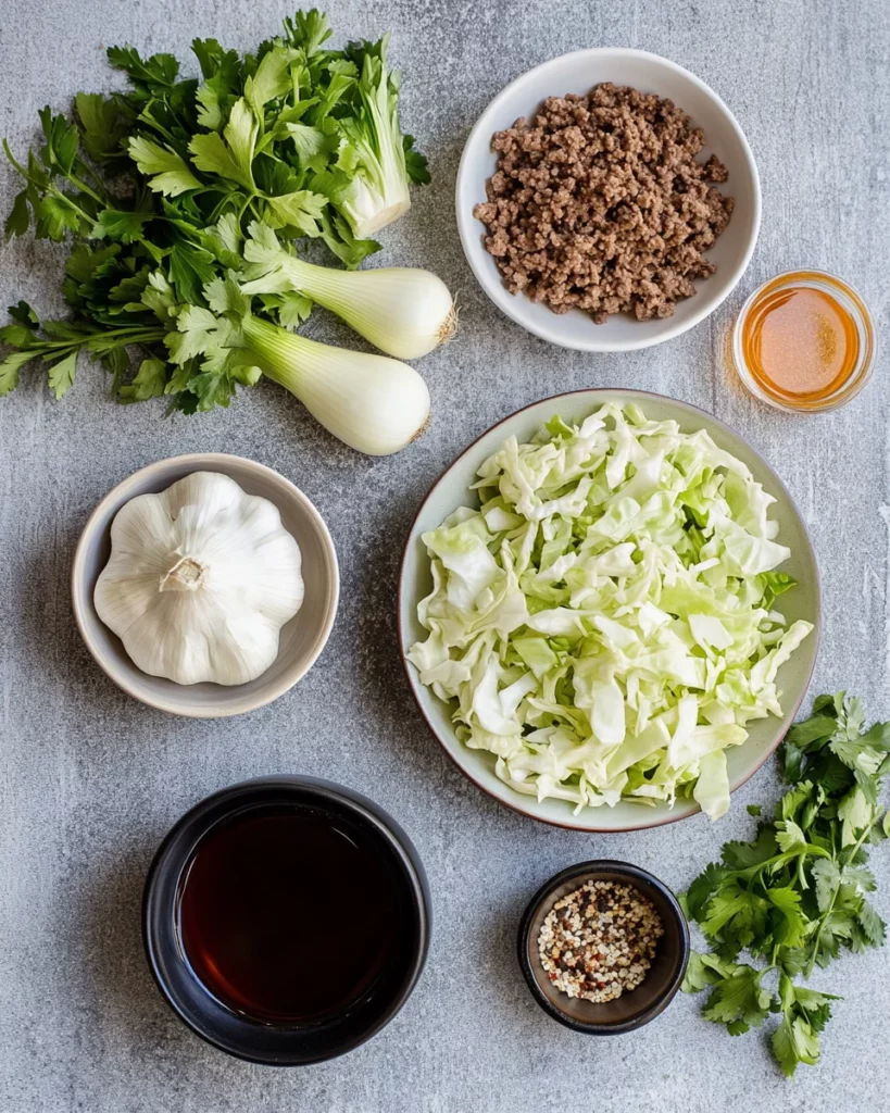 Ground Beef and Chopped Cabbage