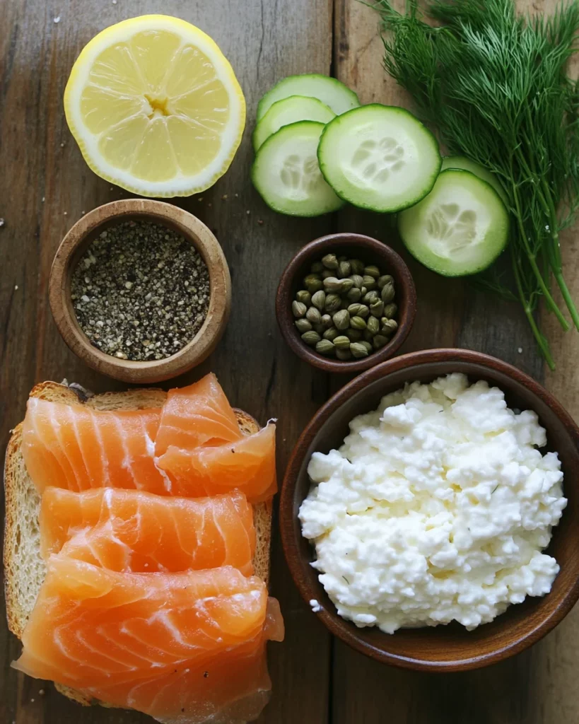 SMOKED SALMON COTTAGE CHEESE TOAST