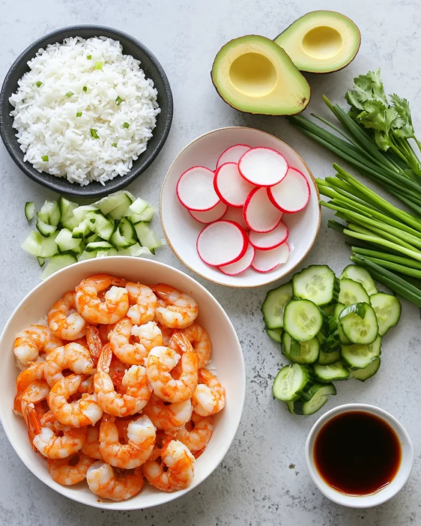 Delicious Shrimp Rice Bowls with Spicy Mayo