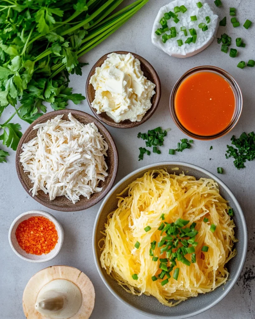 buffalo chicken spaghetti squash
