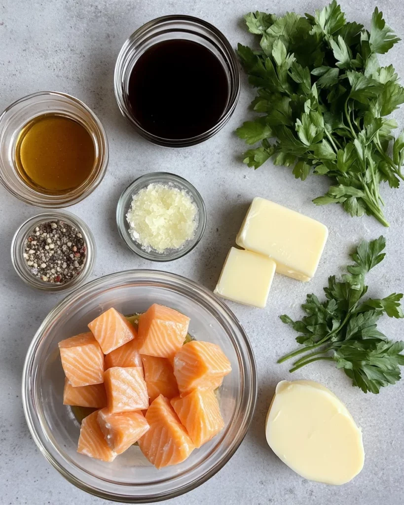 Honey Butter Garlic Glazed Salmon Bites