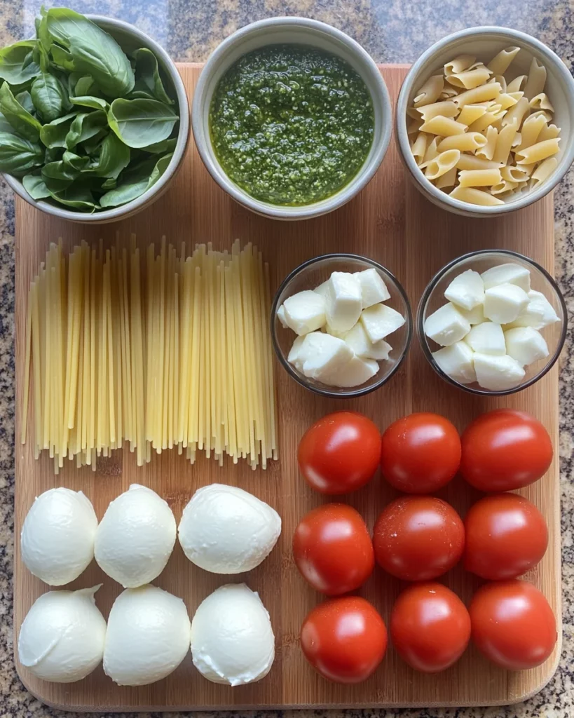 Pesto Caprese Pasta Salad