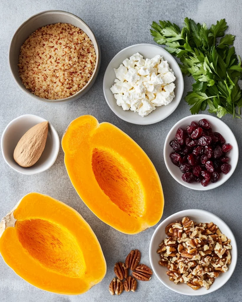 Honey Roasted Butternut Squash Stuffed with Chicken