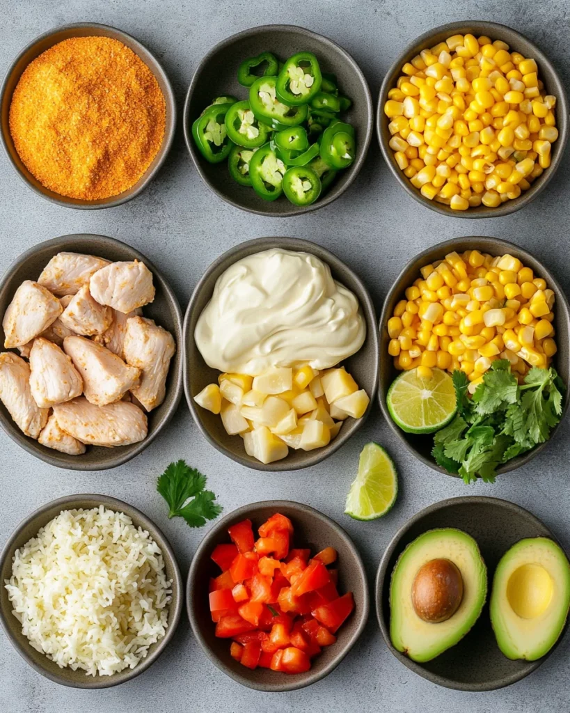 Street Corn Chicken Rice Bowl