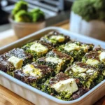 Broccoli and Feta Brownies