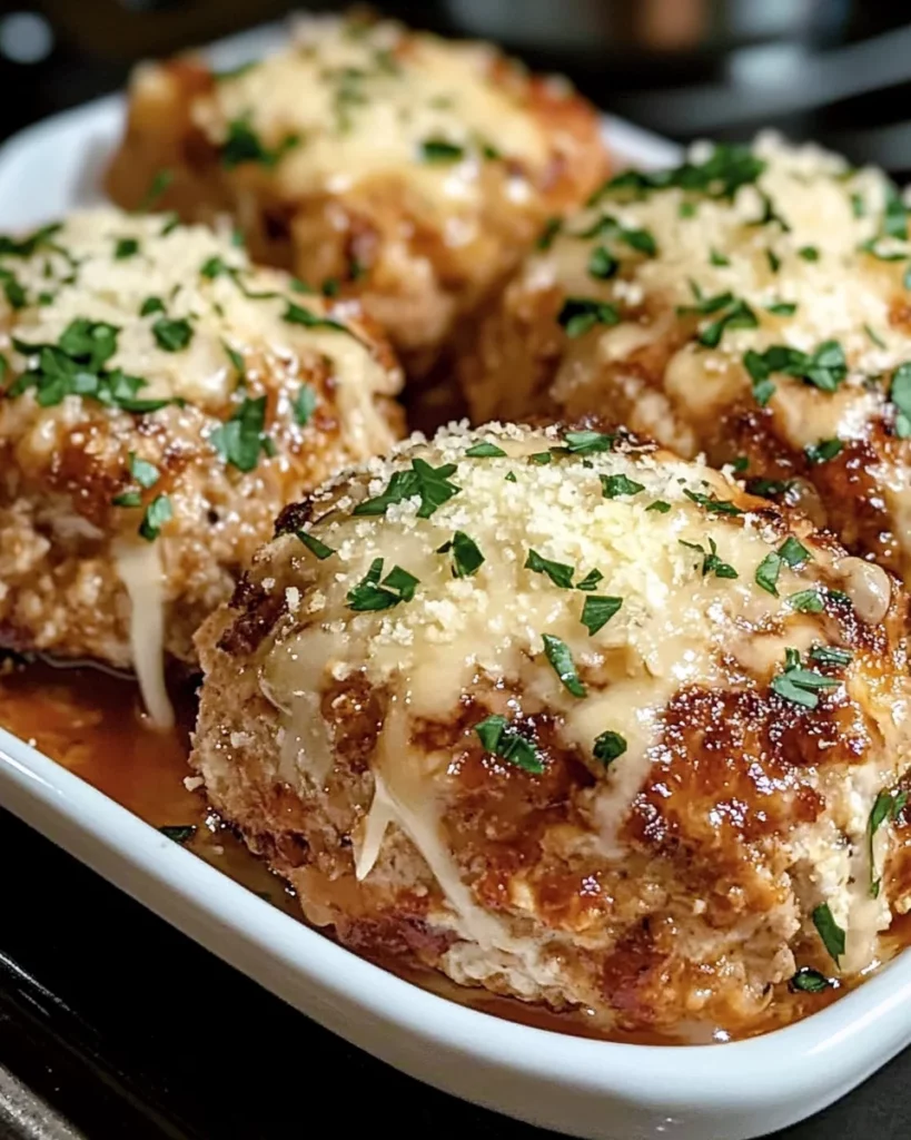 Garlic Parmesan Chicken Meatloaves