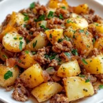 Ground turkey and tender potatoes