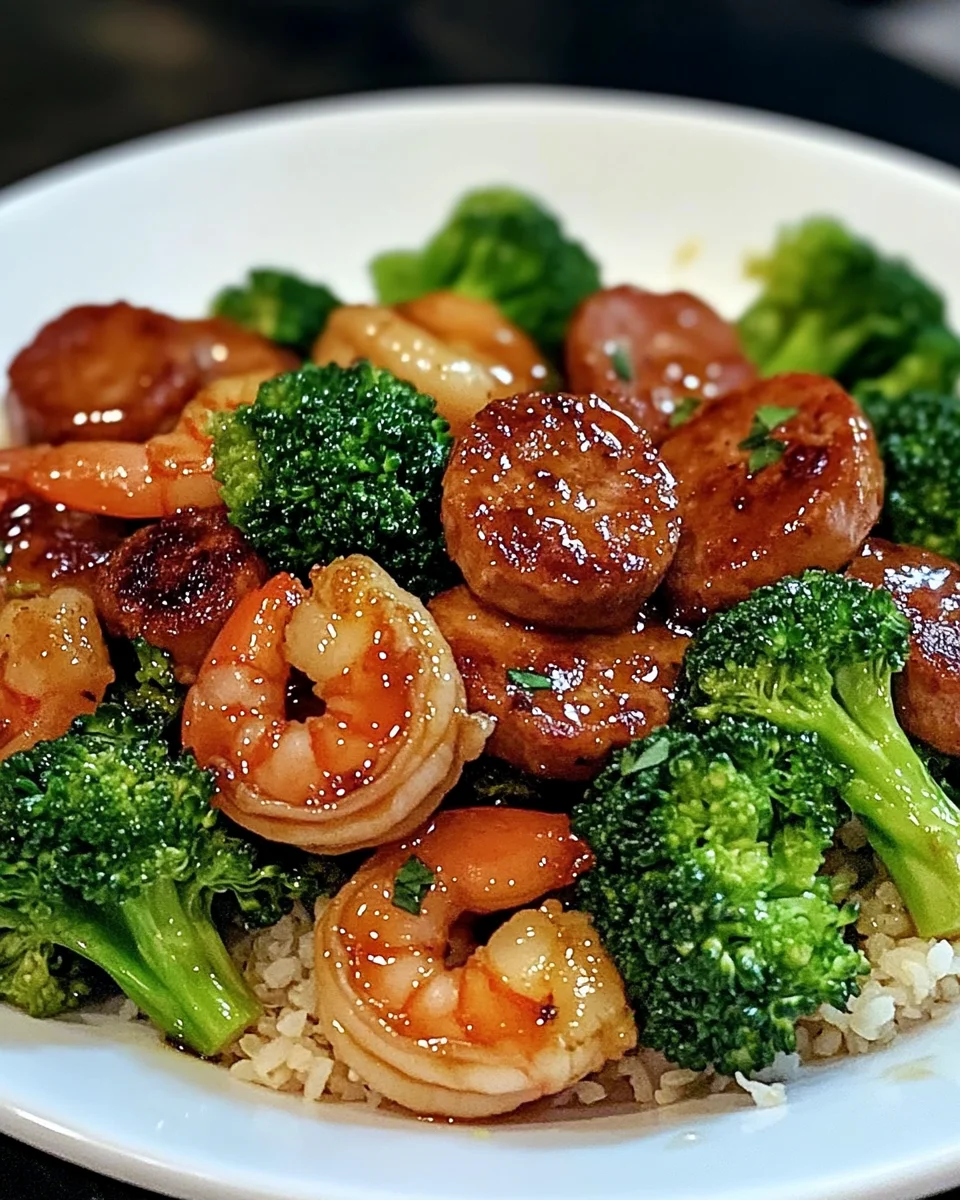 Honey Garlic Shrimp, Sausage, and Broccoli Will Delight You!