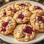 Buttery Raspberry Crumble Cookies