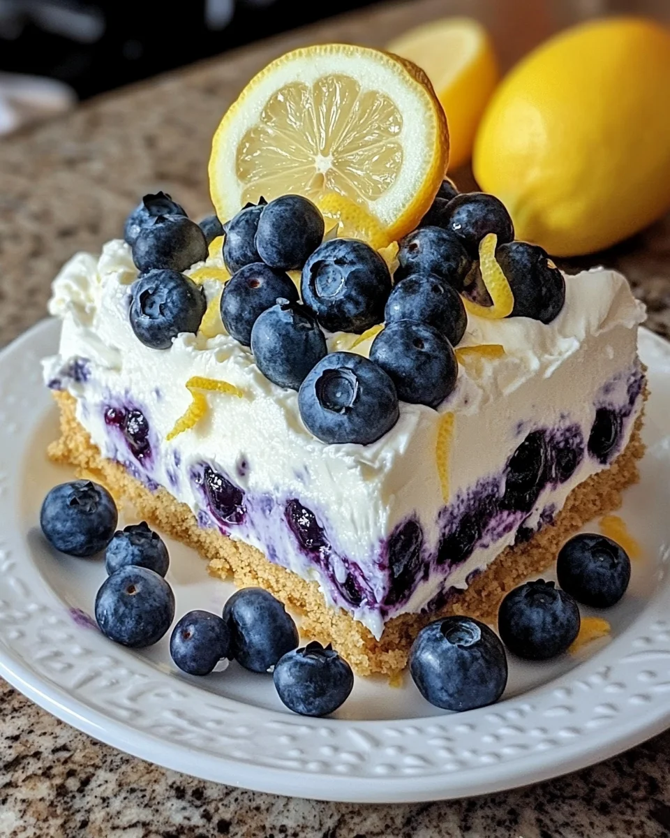 No-Bake Lemon Dazzling Blueberry Cream Cake Recipe Awaits!