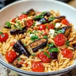 Roasted Eggplant & Tomato Orzo Pasta