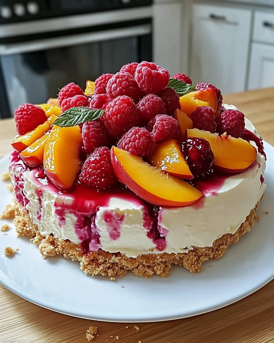 SUMMER BLISS PEACH AND RASPBERRY CHEESECAKE DELIGHT is a must-try!