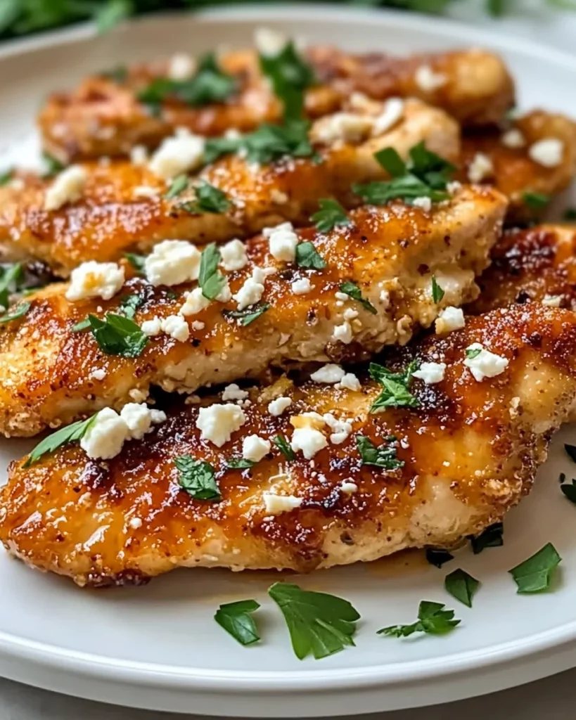 Crispy Hot Honey Feta Chicken