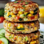 Chicken Zucchini Corn Burgers