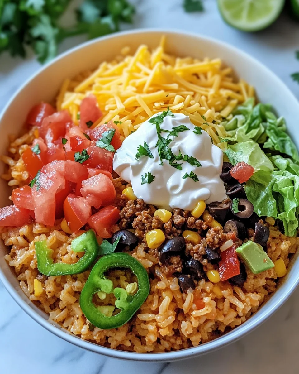 Taco rice bowl: Easy recipe for a delicious meal!